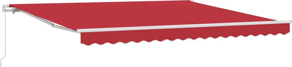 vidaXL Copertină Manual Roșu 400 x 350 x 165 cm Poliester și metal