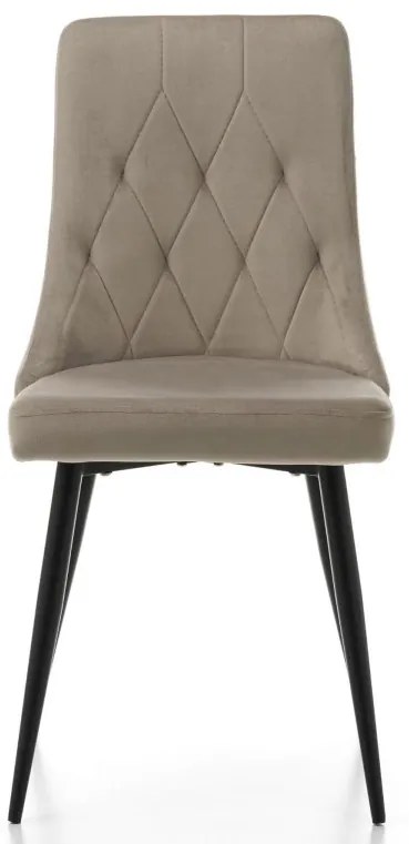 JAKS Scaun de sufragerie Caren velur bej închis