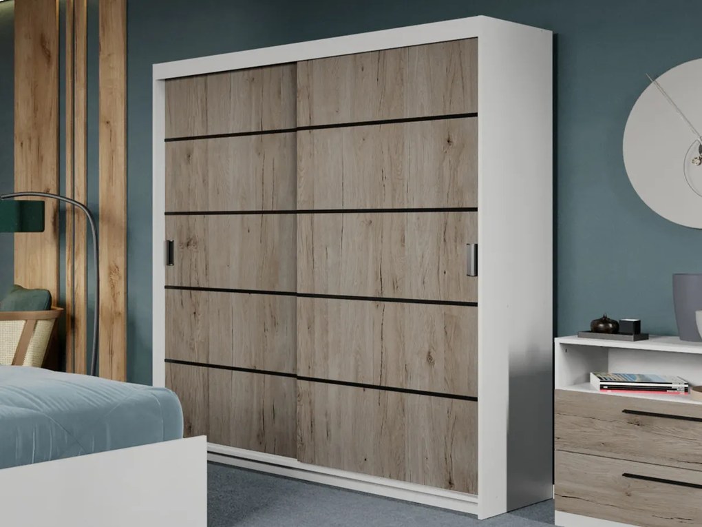 Set mobila dormitor Zeno Alb/San Remo C24