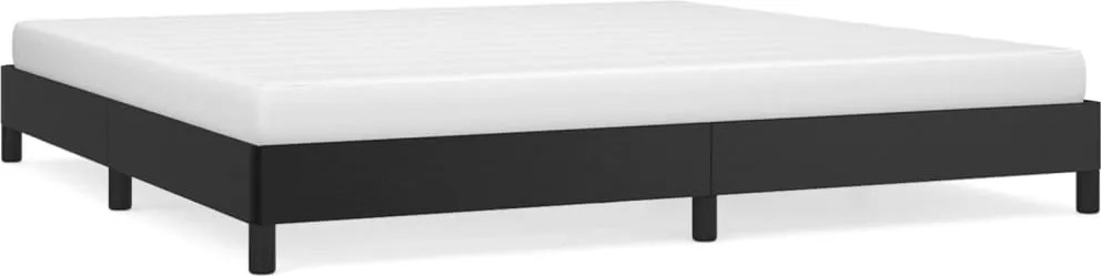 vidaXL Cadru de pat, negru, 200x200 cm, piele ecologică