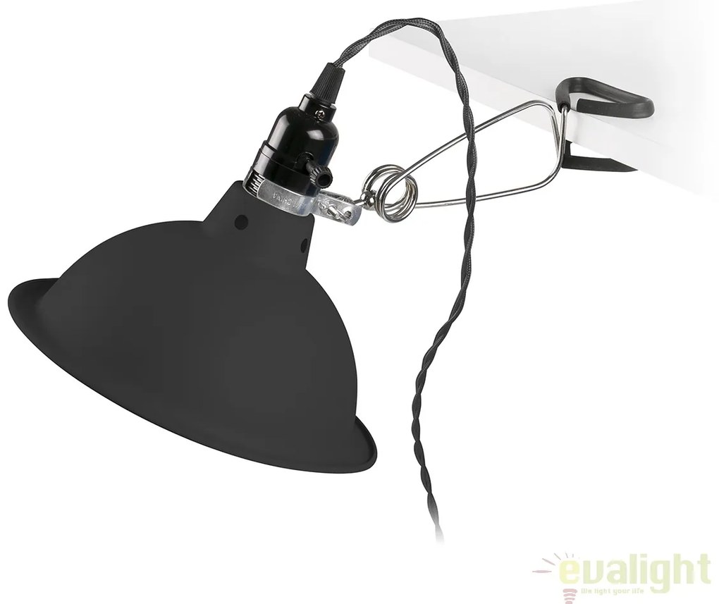 Lampa cu clips design Industrial Style PEPPER negru 64169