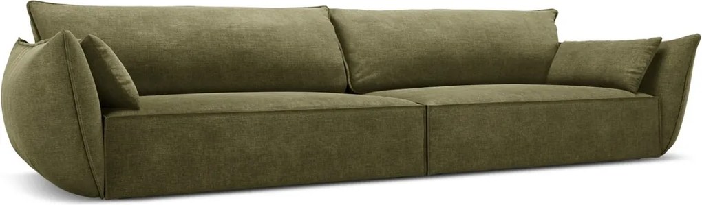 Canapea 4 locuri, Kaelle, Micadoni Home, BL, 248x110x85 cm, poliester chenille, verde