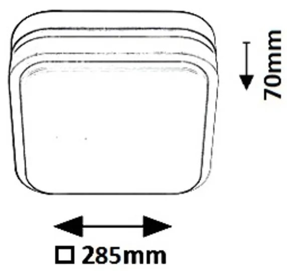Aplica LED pentru iluminat exterior moderna IP44, 28,5x28,5cm, Hamburg 8850 RX
