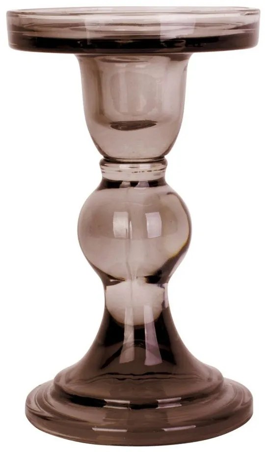 Sfeșnic din sticlă PT LIVING Art, maro