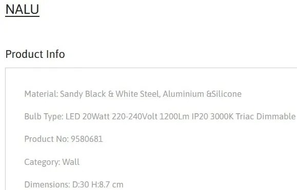 Aplica LED stil ambiental NALU diametru-30cm, 3000K NVL-9580681