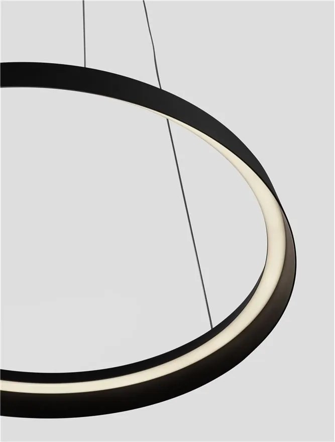 Lustra LED suspendata design modern circular ORMI negru