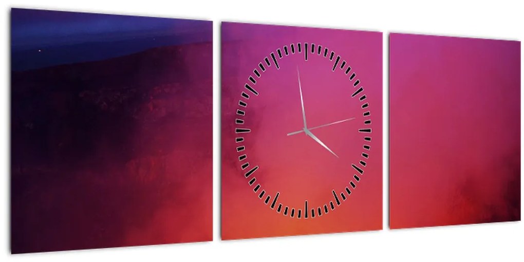 Tabloul - vulcan (cu ceas) (90x30 cm)