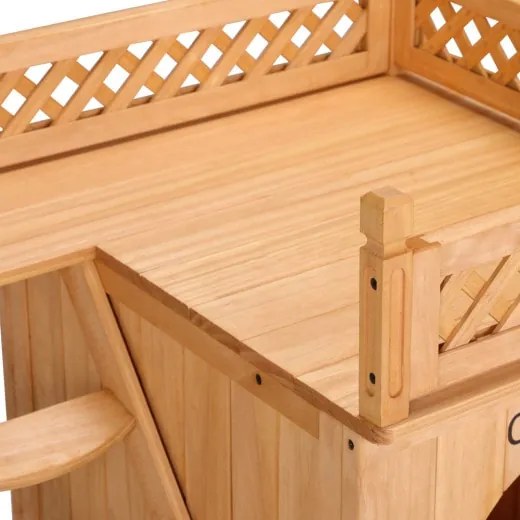 Deuba Casuta pentru pisici cu balcon 53x54x64 cm