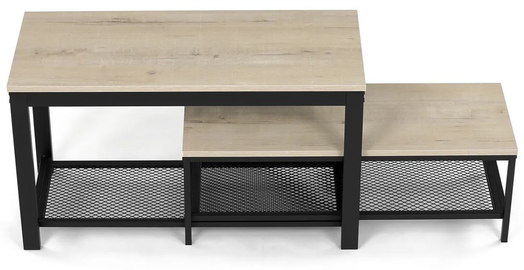 Set de 2 rafturi pentru pantofi, stejar Sonoma