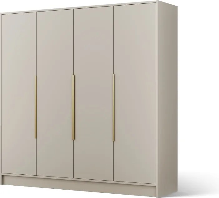 Dulap Palladio cu uși batante – 4 uși – 200x51x200 cm – Cașmir – Varianta 2