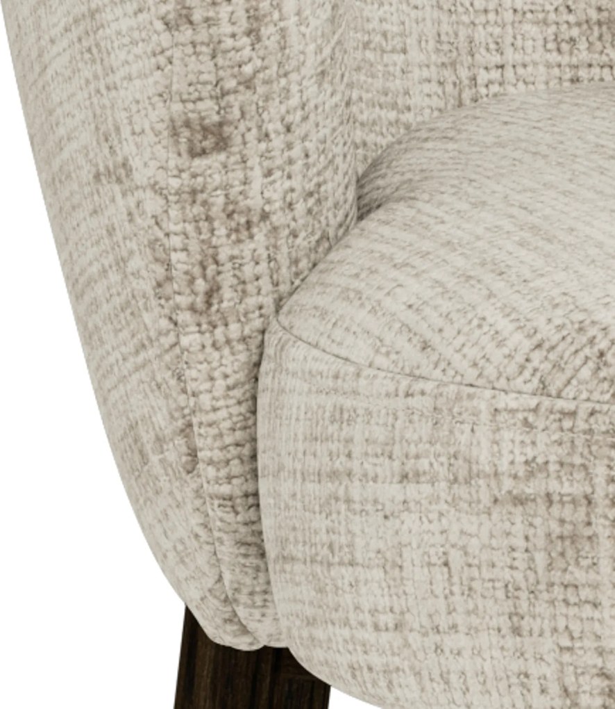 MAZZONI EXPORT DEBORA Bej (țesătură Juto 4)/cadru stejar afumat (nuanță de nuc) - SCAUN DE LEMN ADÂNC PENTRU LIVING SUFRAGERIE BIROU