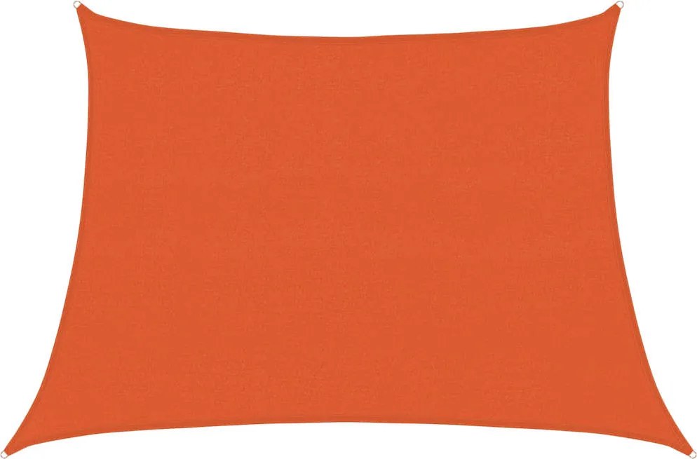 vidaXL Pânză parasolar, portocaliu, trapez, 4/5x3 m, HDPE, 160 g/m²