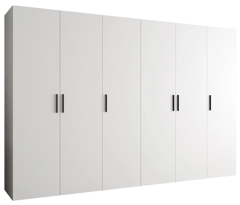 Dulap de haine 300 cm Borry 1 (alb + Negru). 1125791