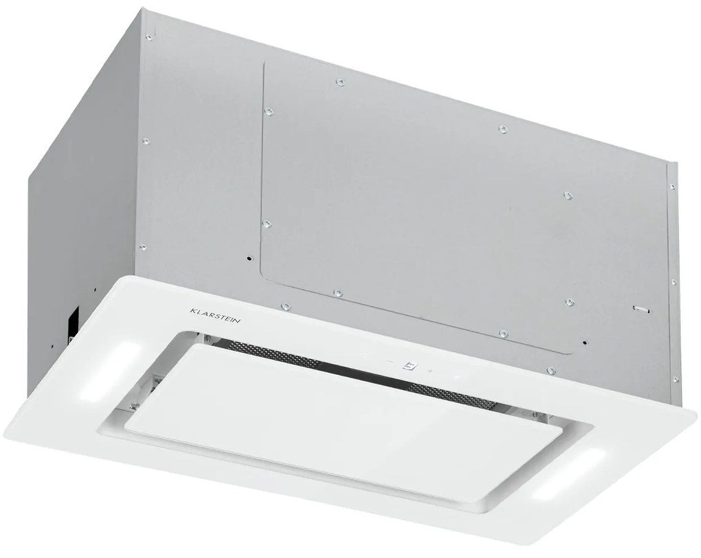 Hektor Eco, hota incorporabila, 52 cm, 566 m³ / h, panoul de control tactil, sticla, alba