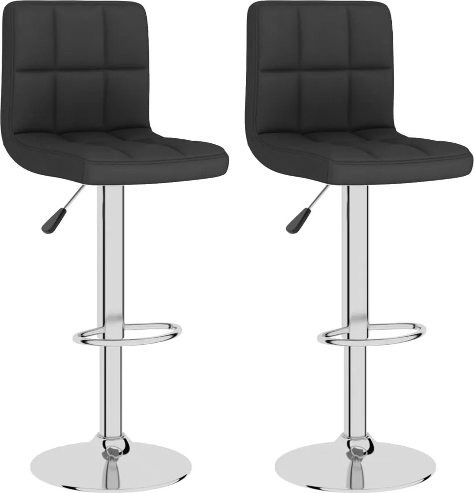 vidaXL Scaune de bar, 2 buc., negru, material textil