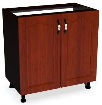 Corp inferior cu 2 usi 80 cm Zebra, wENGE/MDF Cedru Mustata, fara blat 80 x 82 x 50