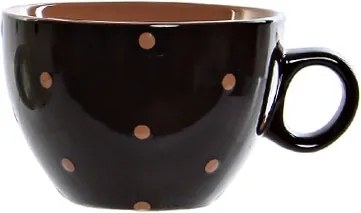 Cana Dots din ceramica neagra 8 cm