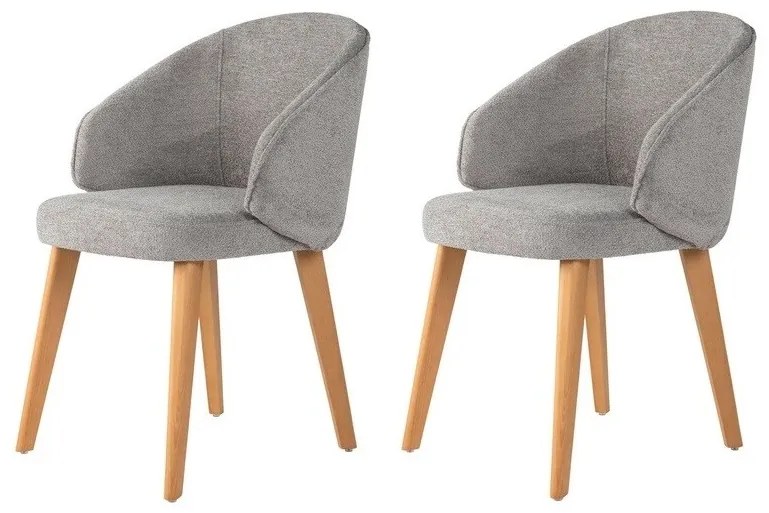 Set de scaune de sufragerie Bentley Grey and LightOak, 2 buc.