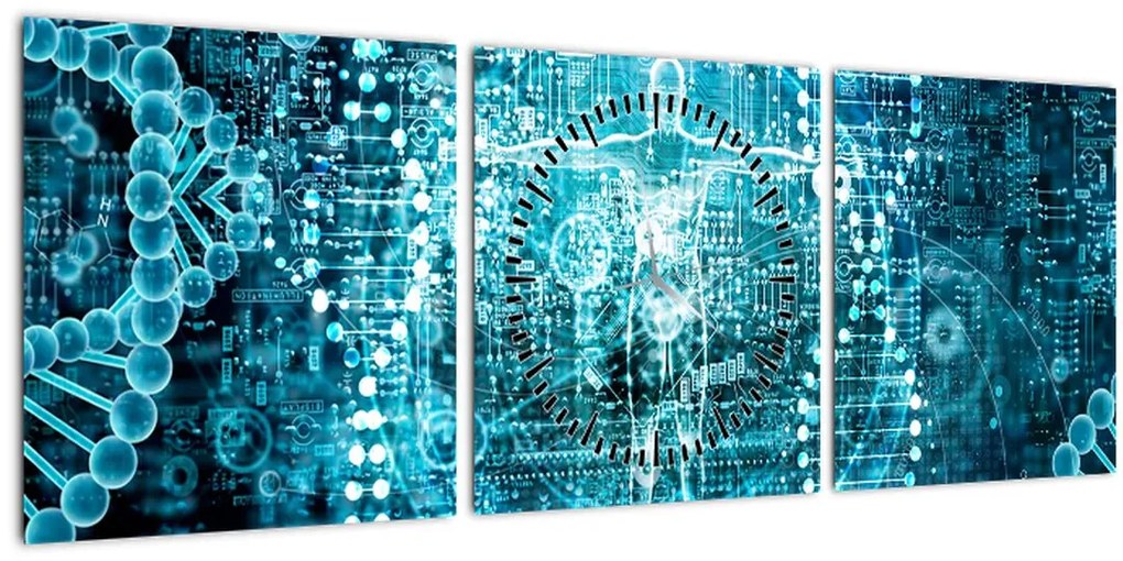 Tablou - Genetică (cu ceas) (90x30 cm)