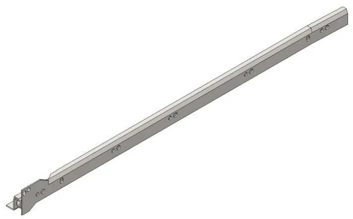 Glisiera Blum cu role (Lungime: 600 mm, Culoare: Alba)
