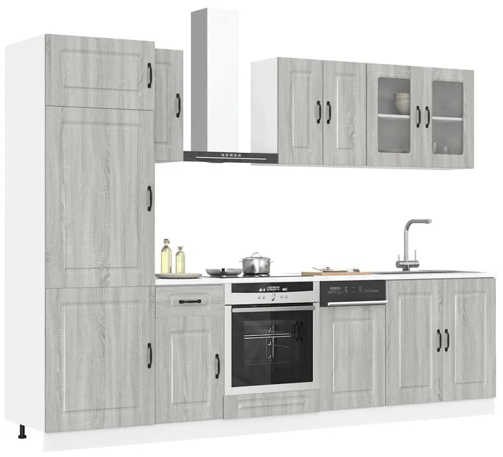 vidaXL Set de dulapuri de bucătărie 8 piese „Kalmar” lemn Sonoma gri