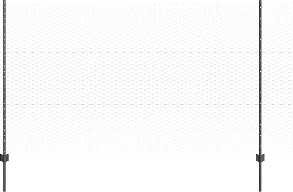 vidaXL Gard cu Stâlp Gri 1,4 x 25 m Oțel