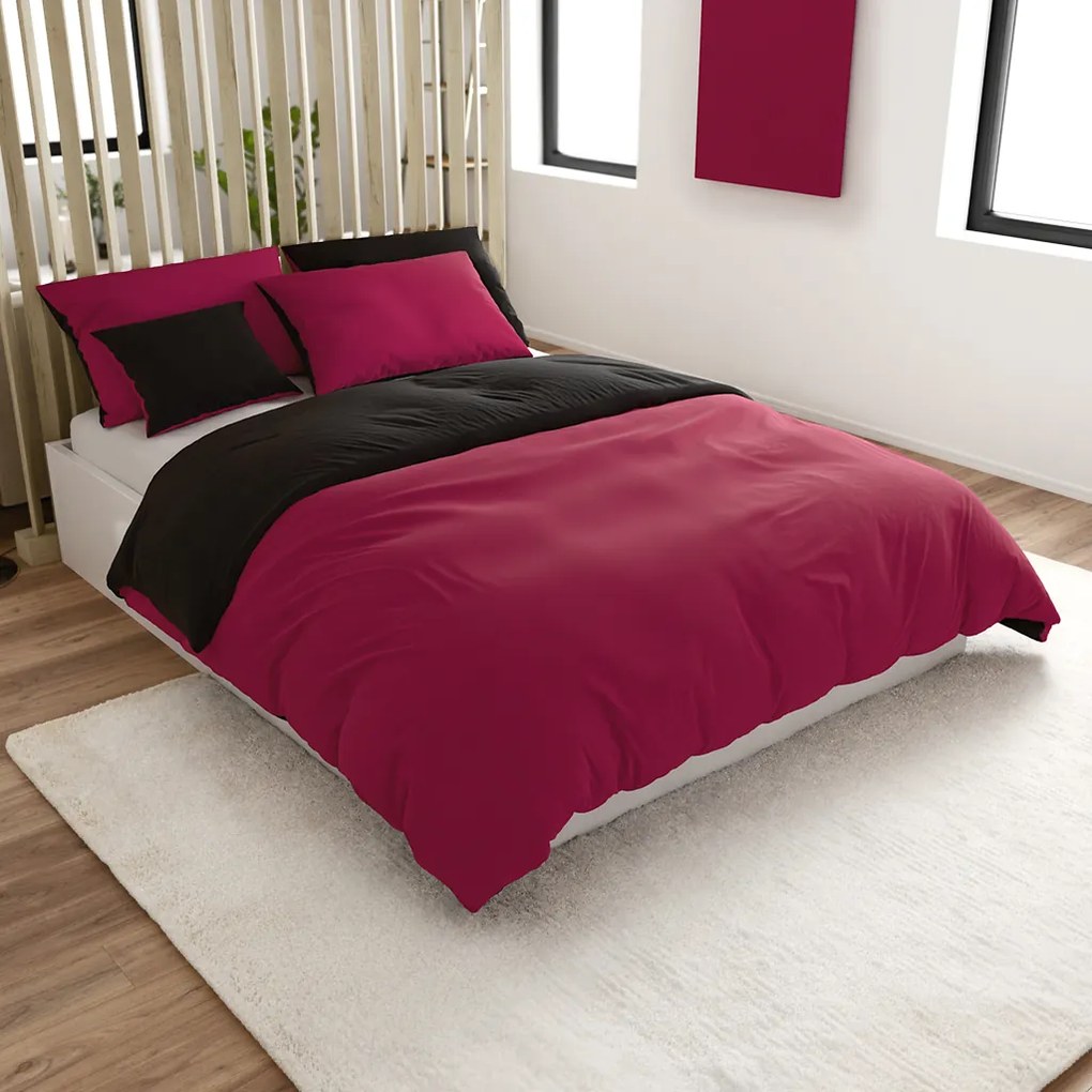Lenjerie de pat din bumbac MONOCROMATA visiniu Dimensiune lenjerie de pat: 70 x 90 cm | 140 x 200 cm