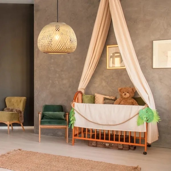 Lustră pe cablu ZANZIBAR 1xE27/20W/230V d. 35 cm bambus