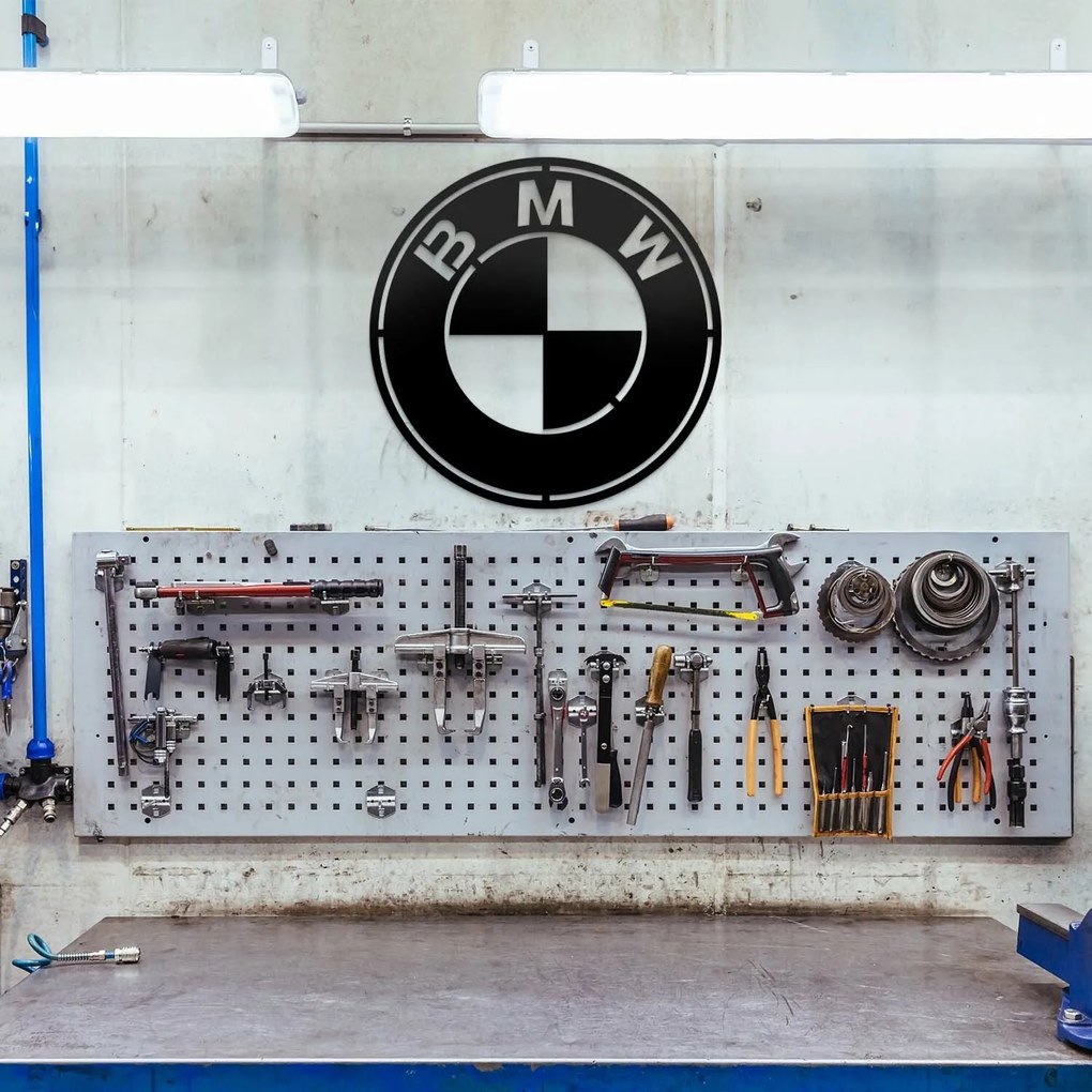 DUBLEZ | Sticker logo BMW din lemn pentru perete