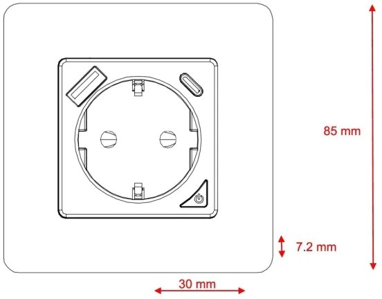 Priză inteligentă Immax NEO 07800L 16A/230V + 1xUSB+1xUSB C Tuya