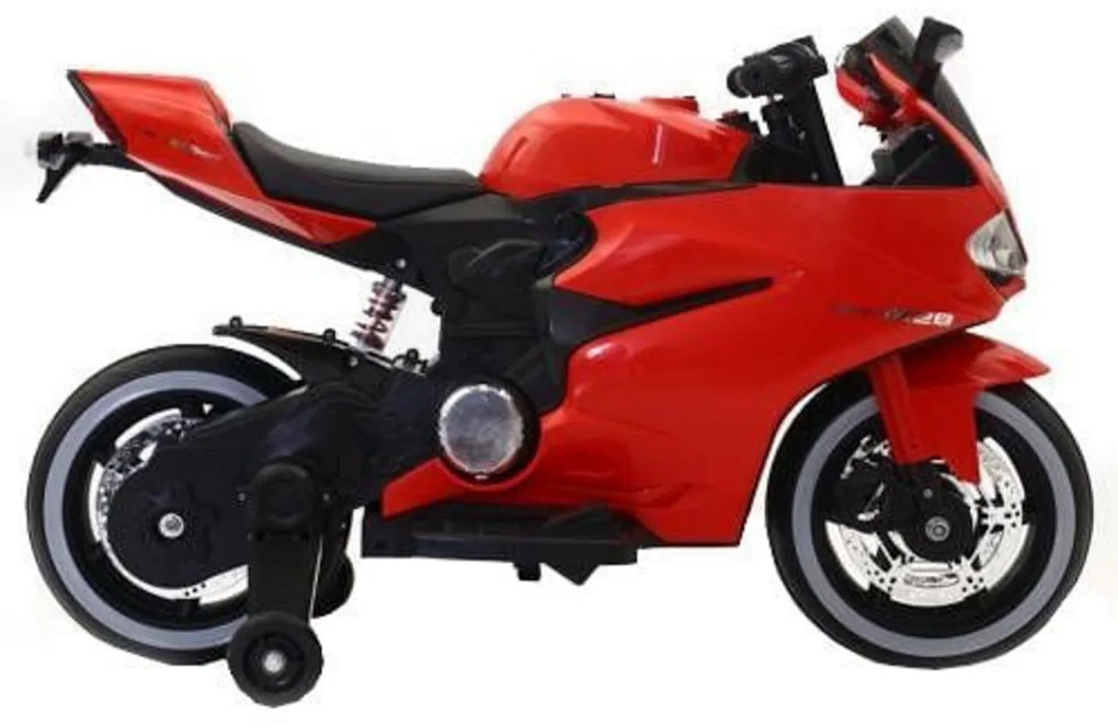 Motocicleta Electrica cu Acumulator Pentru Copii NOVOKIDS™ Napoleon Premium Motor, 3-7 ani, max 30 kg, Cu Sunete si Lumini LED, sa din piele,