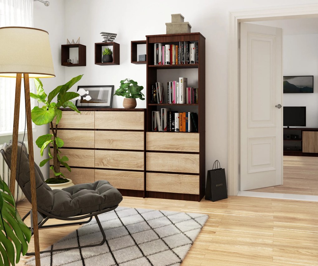 Raft Ravindra (wenge + Stejar sonoma). 1069809