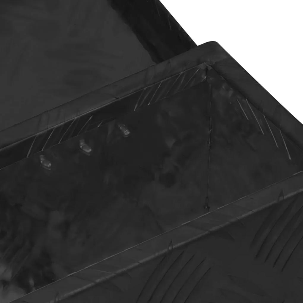 Cutie de depozitare, negru, 50x20,5x15 cm, aluminiu Negru, 50 x 20.5 x 15 cm, 1