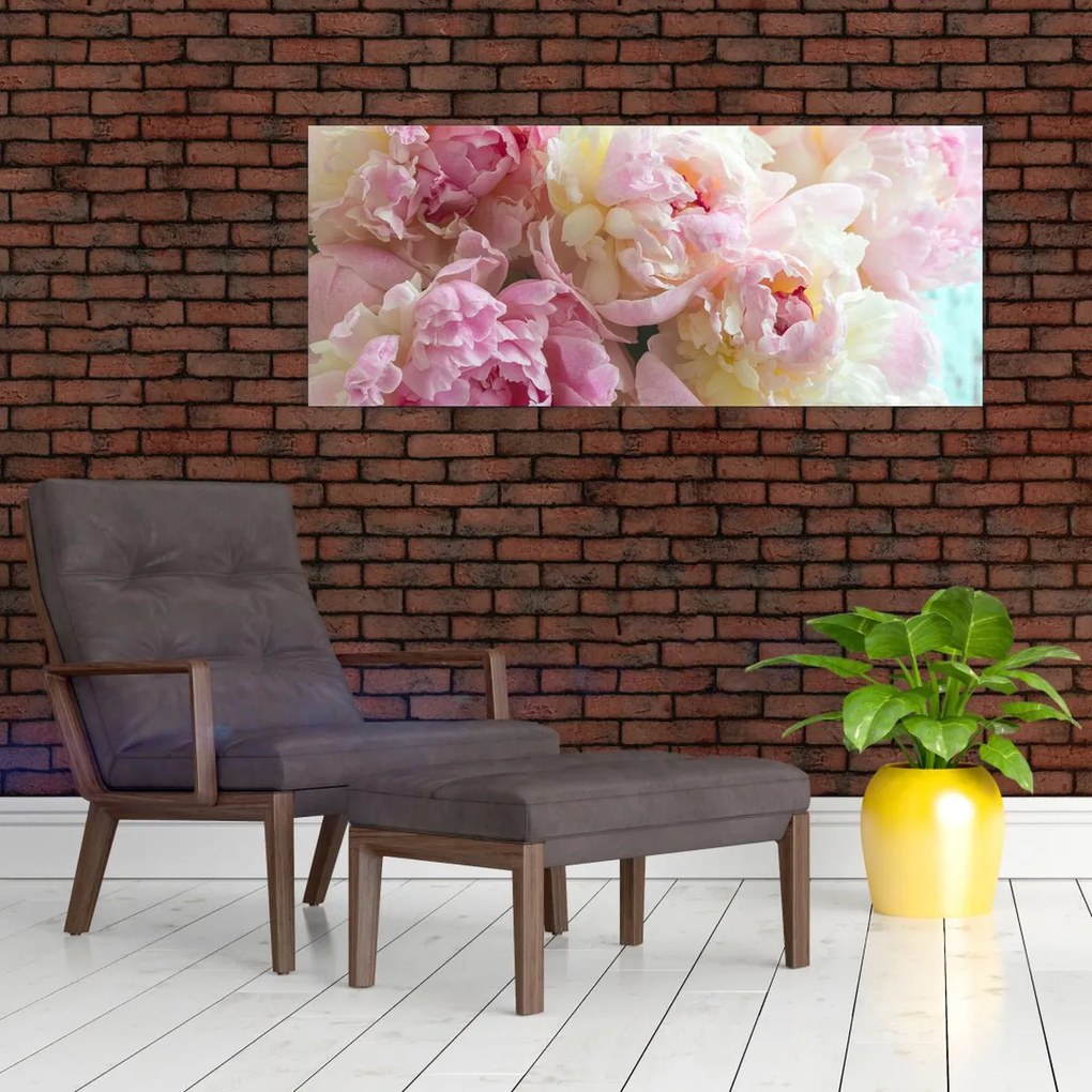 Tablou - Bujori (120x50 cm)