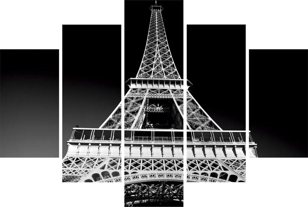 Tablou - Turnul Eiffel, alb-negru (150x105 cm)