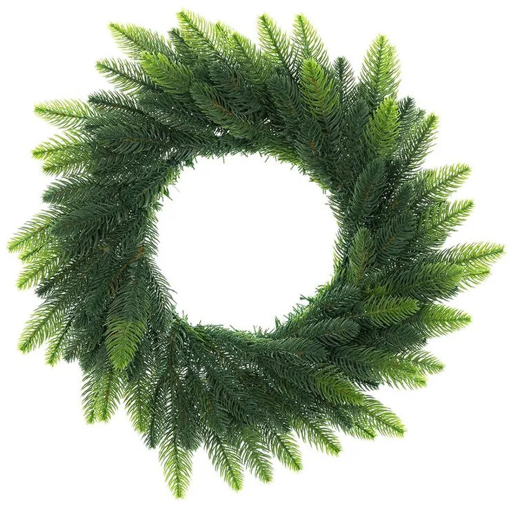 Coroniţă de Crăciun artificială cu brad, vârfuri deschise, diam. 50 cm