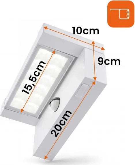Aplică LED de exterior cu senzor LED/25W/230V IP54 albă