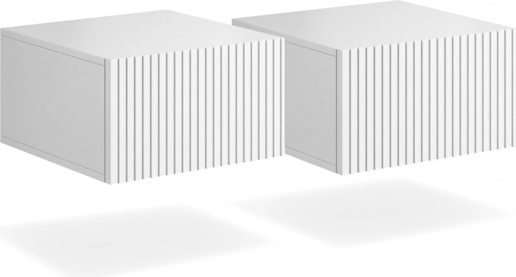 Set noptiere suspendate Nicole 46 cm - alb