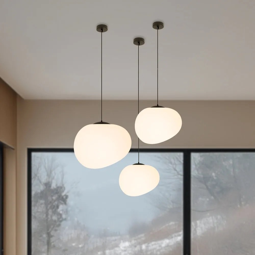 Lustră alb-negru ø 25 cm Stones – Candellux Lighting