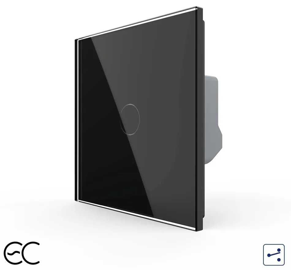 Intrerupator Simplu Cap Scara / Cruce cu Touch LIVOLO din Sticla – Protocol ZigBee EC
