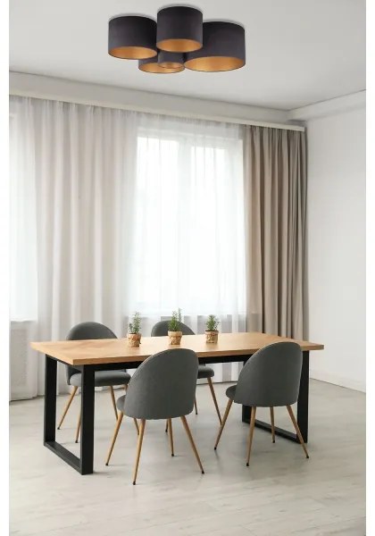 Duolla - Plafonieră ROLLER PENTO 5xE27/60W/230V antracit