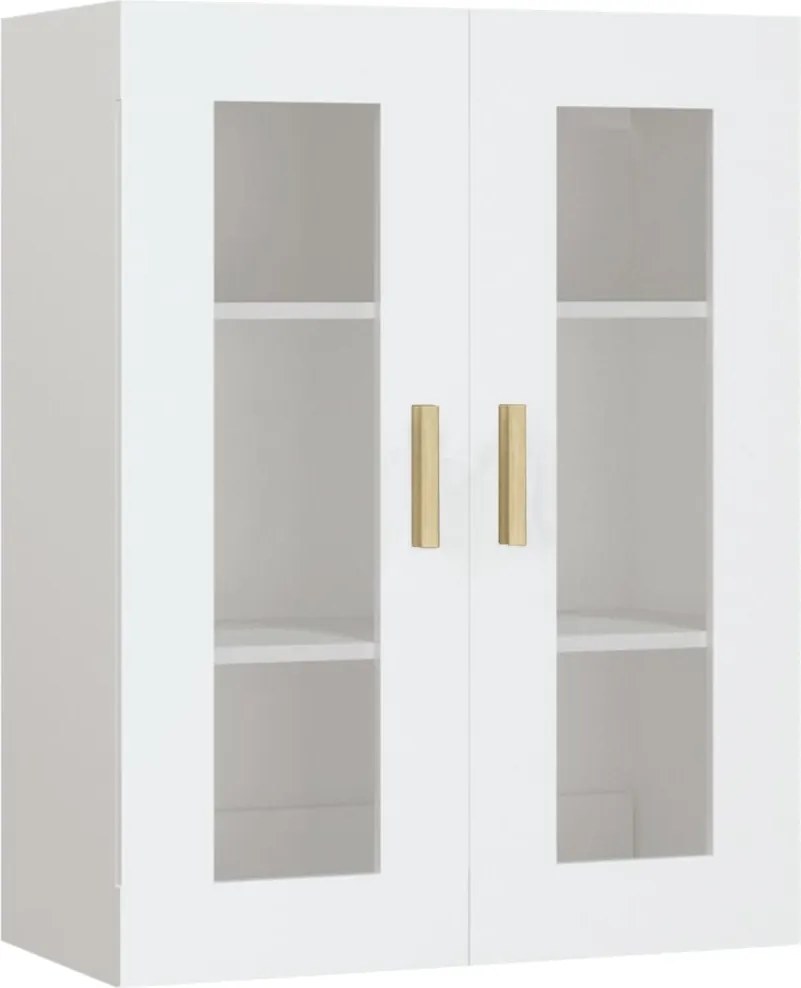 vidaXL Dulap de perete suspendat, alb, 69,5x34x90 cm