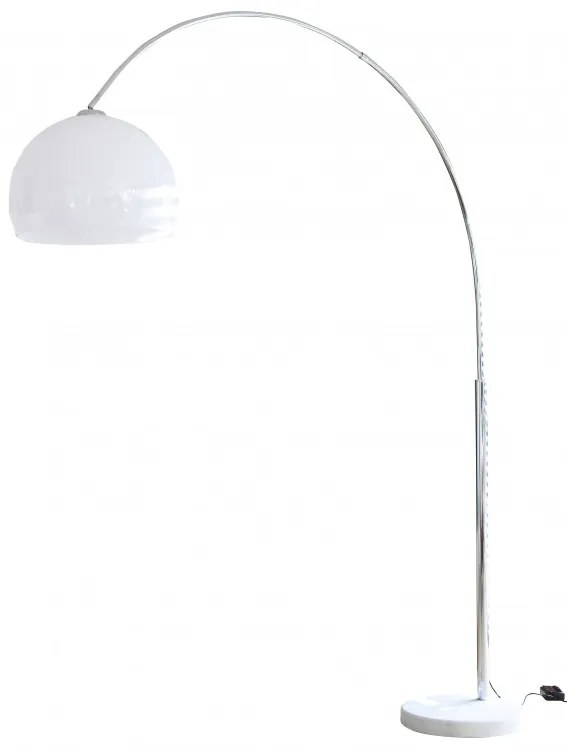 Lampadar din metal/marmura/plastic THIS &amp; THAT 208 cm alb, un bec