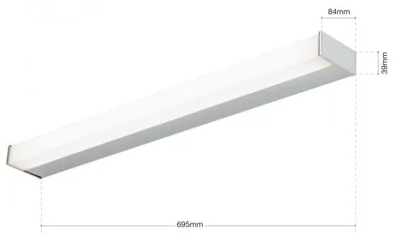 Aplica LED pentru oglinda baie, MARILYN 57cm, crom