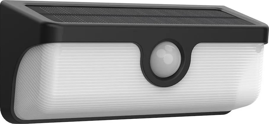 Lampă solară de perete LED cu senzor LINK LED/5W/3,7V IP65 negru