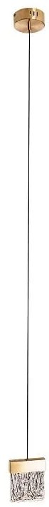 Pendul LED dimabil design modern Vetro Brushed Gold