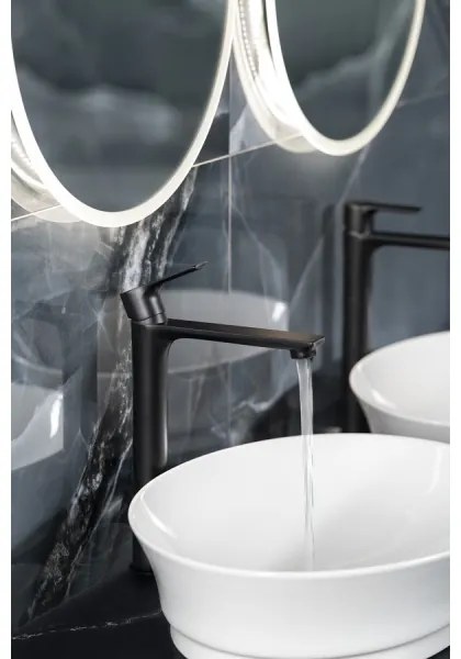 Baterie de lavoar Sapho PAX 31,5 cm negru mat