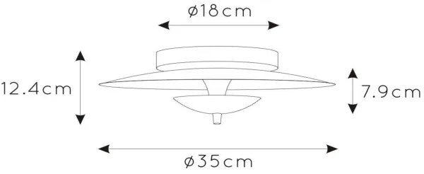 Plafonieră LED dimabilă Lucide 30161/09/30 VULCAN LED/9W/230V negru