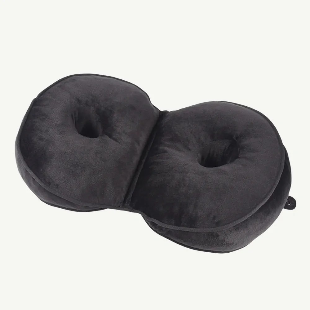 Perna ortopedica sezut memory foam pliabila, husa dubla catifea si mesh