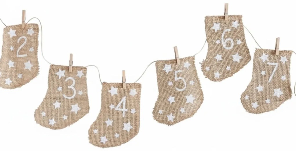 Calendar advent JUTE DREAMS din iuta, 3 m